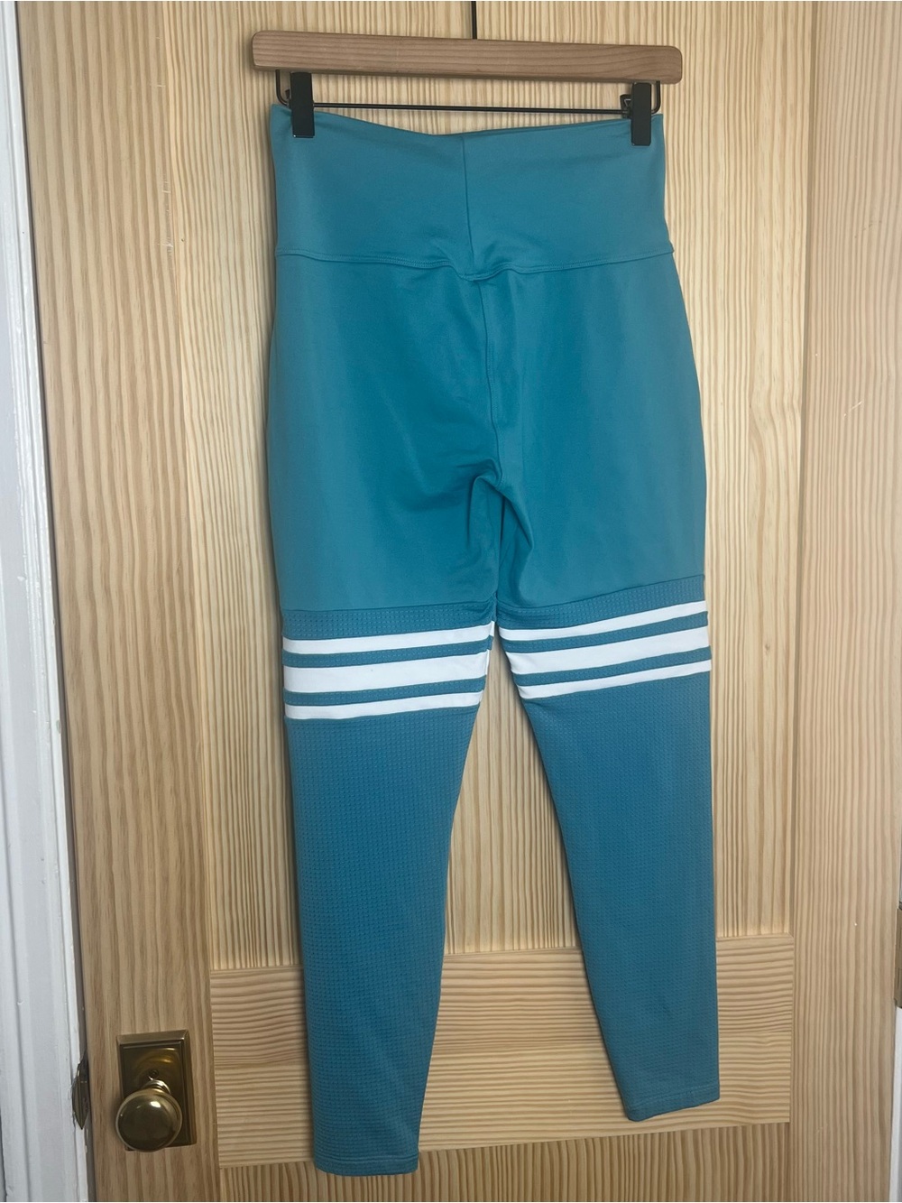 BOMBSHELL SPORTSWEAR-Perform Thigh Highs Leggings Teal Size XL - Picture 5 of 6